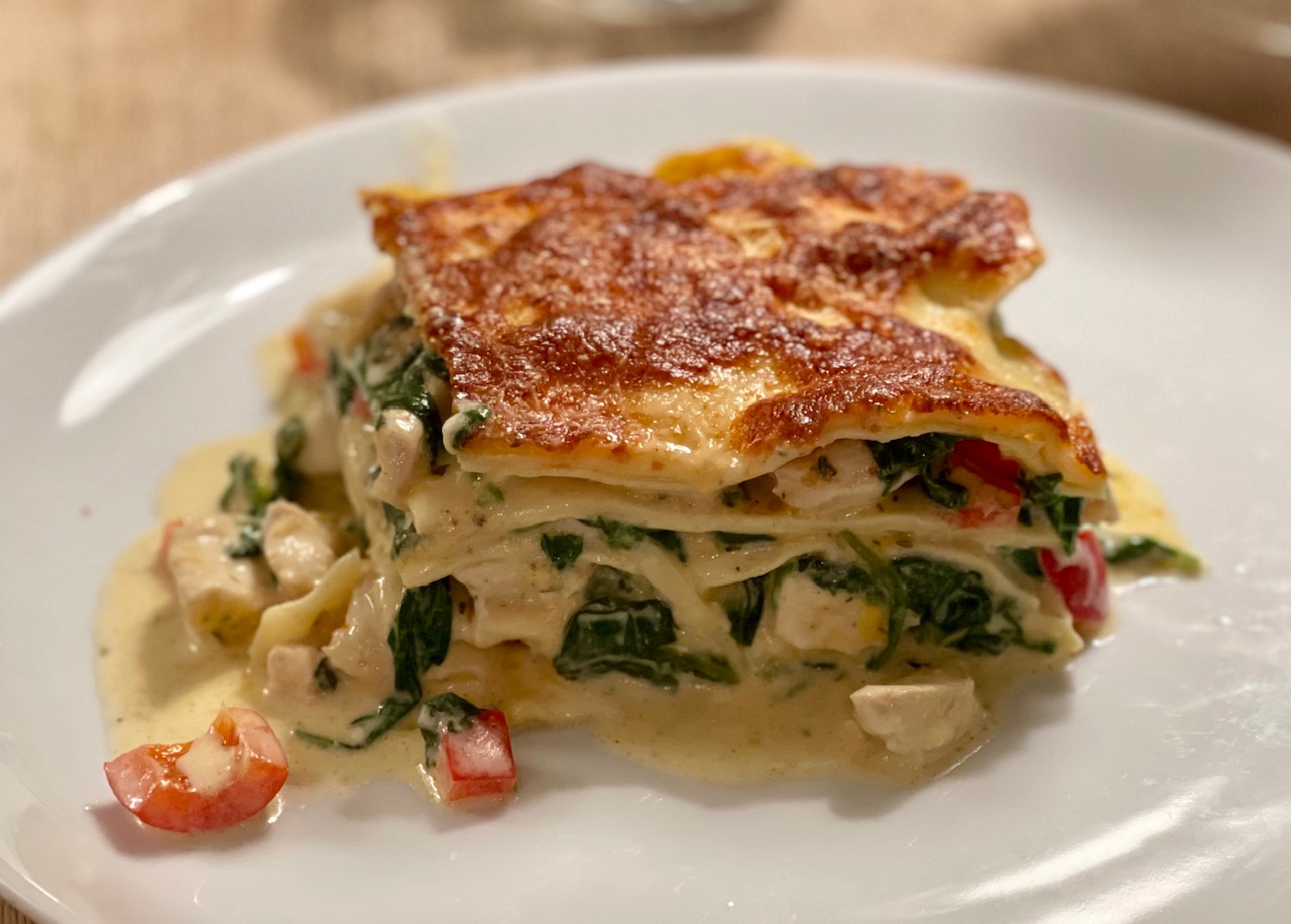 Kyllingelasagne (eller vegetar)